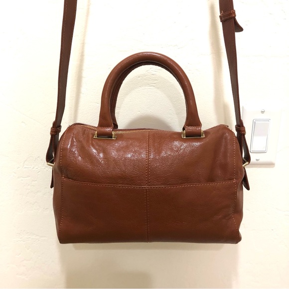 Rachel Rachel Roy Leather Satchel/Crossbody Bag, Rich Cognac. Perfect Condition. - Picture 8 of 15